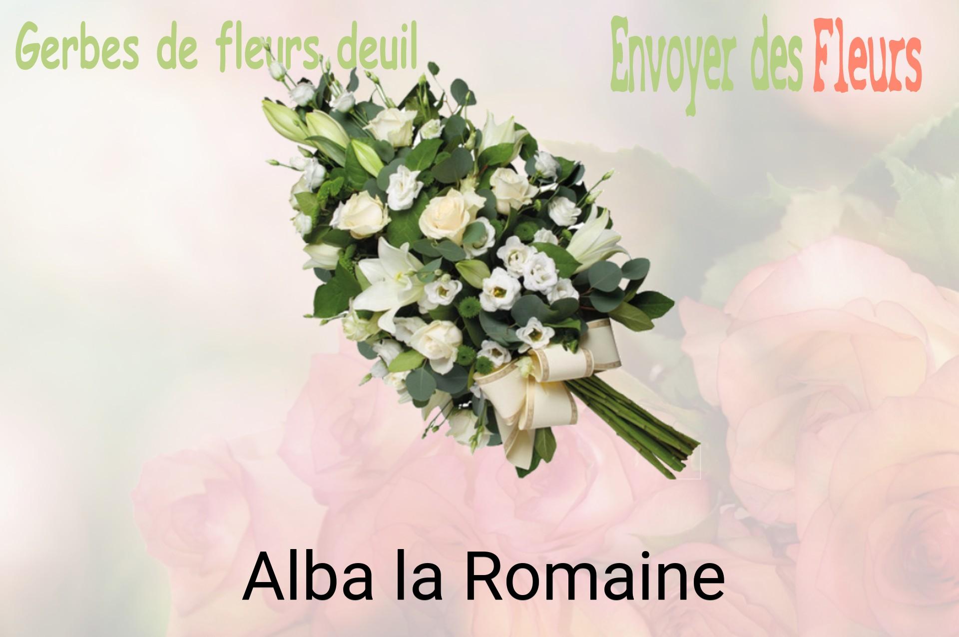 Gerbe de fleurs de deuil livrée à Alba-la-Romaine